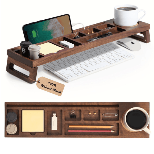 Shopletan Walnut Desk Organizer
