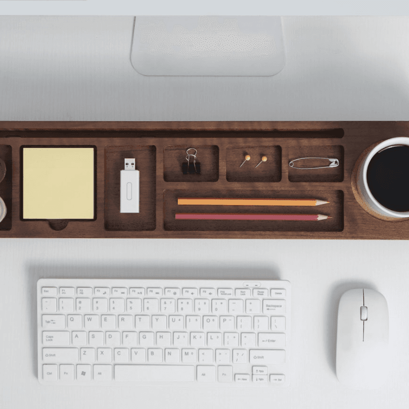 Shopletan Walnut Desk Organizer